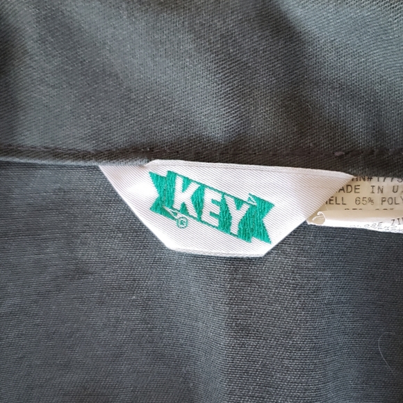 Vintage Key Coverall Made In USA Mechanic One Piece 44 Short Green Distressed - Picture 4 of 11